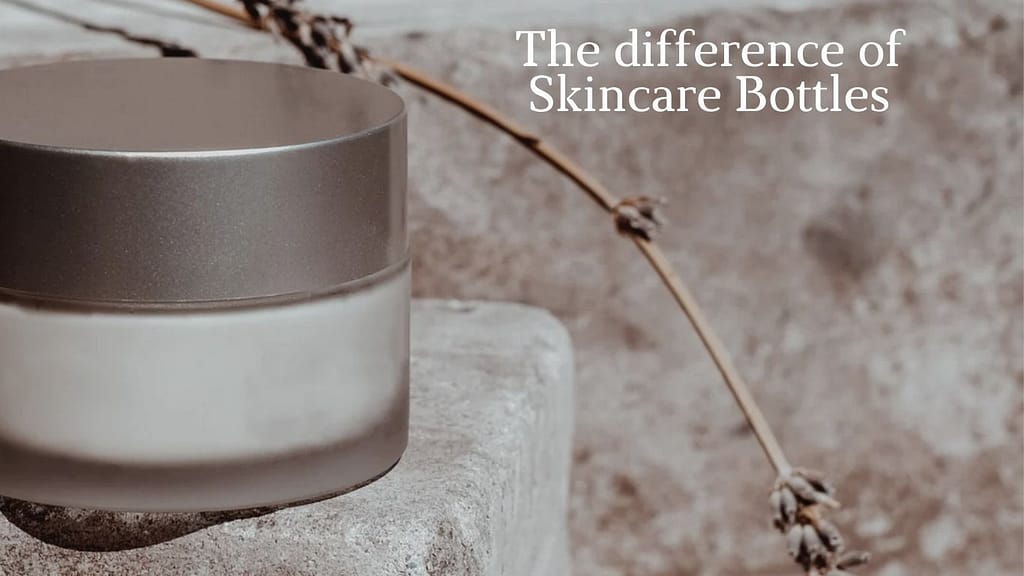 Skincare bottles