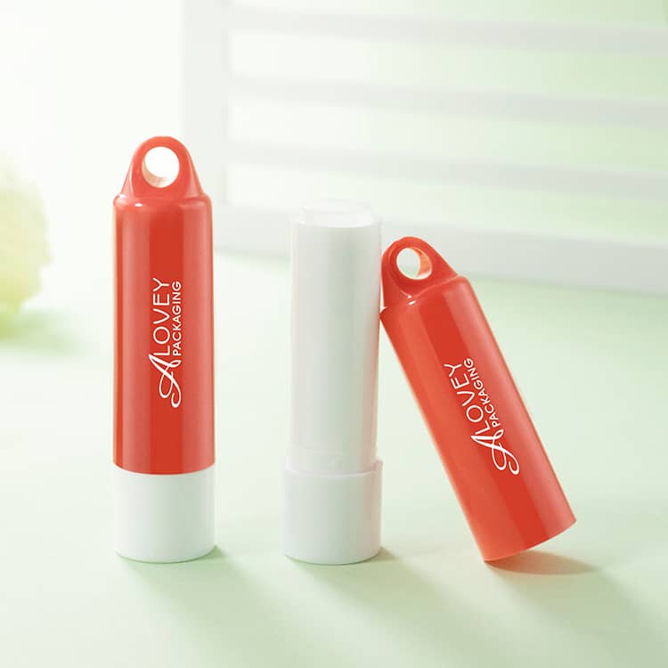 ABS EMPTY LIP BALM TUBE WITH HOOK CAP -LB0001D
