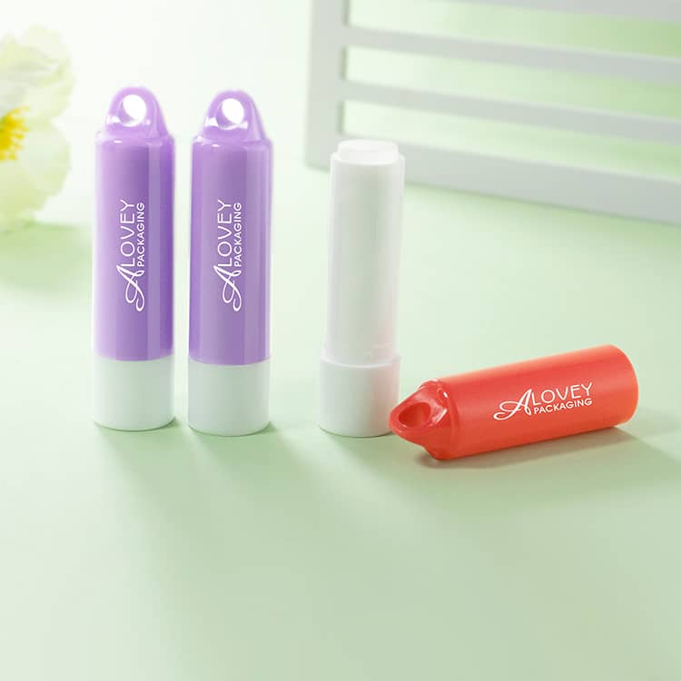 ABS EMPTY LIP BALM TUBE WITH HOOK CAP -LB0001D