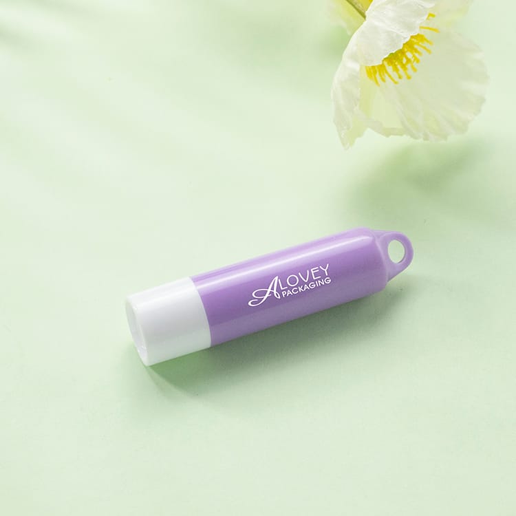ABS EMPTY LIP BALM TUBE WITH HOOK CAP -LB0001D