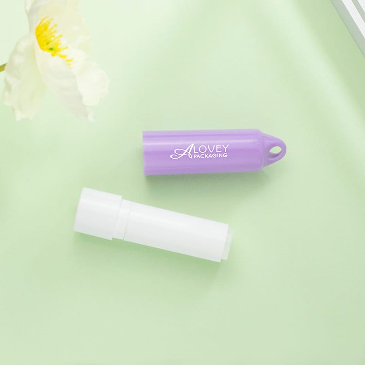 ABS EMPTY LIP BALM TUBE WITH HOOK CAP -LB0001D