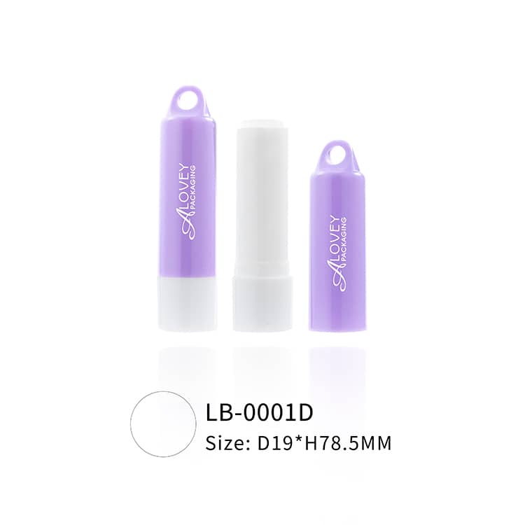 ABS EMPTY LIP BALM TUBE WITH HOOK CAP -LB0001D