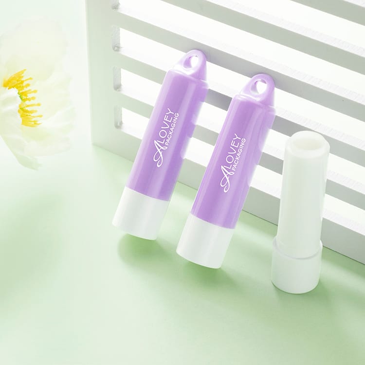 ABS EMPTY LIP BALM TUBE WITH HOOK CAP -LB0001D