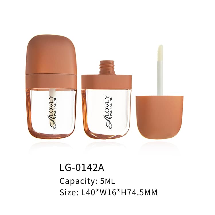 5ML flat shape empty lipgloss tubes lipgloss container with collar