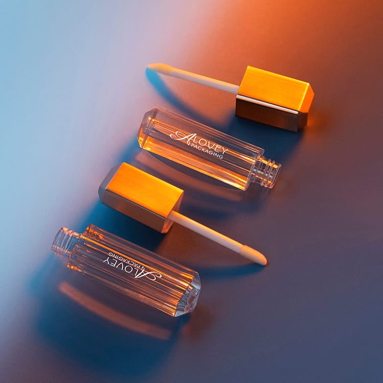 Double wall unique 2.5ml section cap lipgloss tube lipgloss container