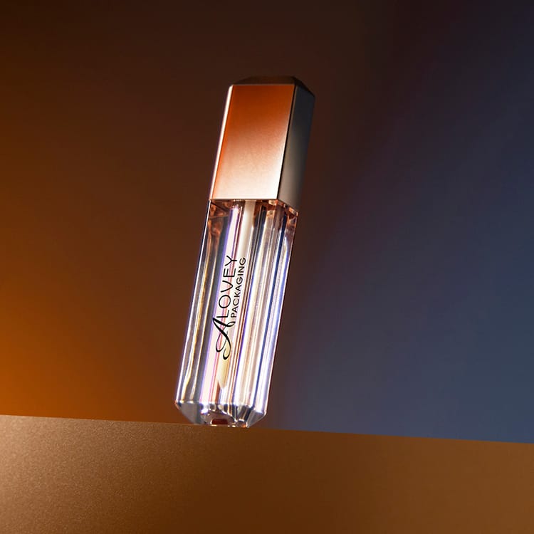 Double wall unique 2.5ml section cap lipgloss tube lipgloss container