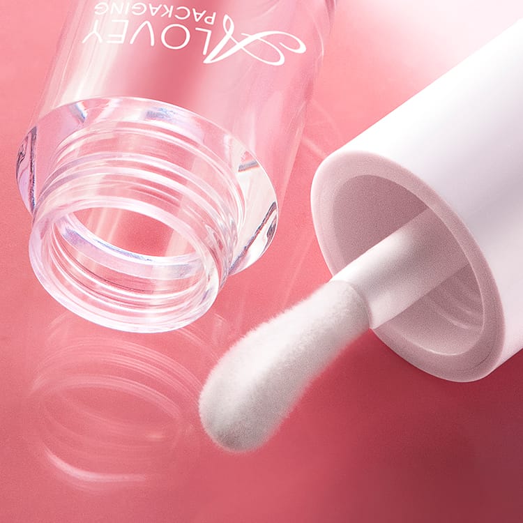empty lip gloss container with big brush