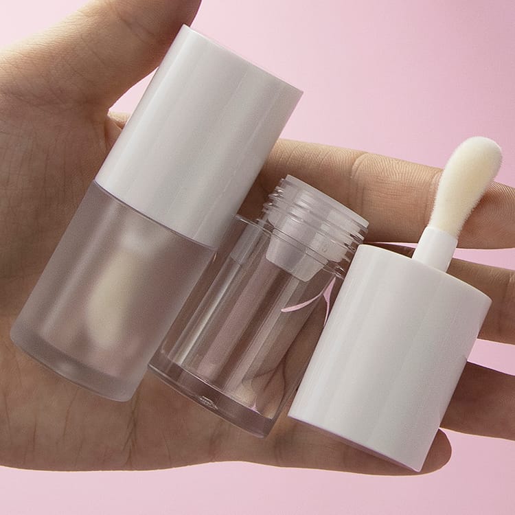 empty lip gloss container with big brush