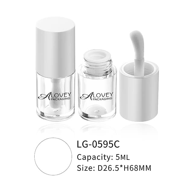 empty lip gloss container with big brush