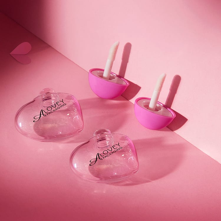 heart lip gloss tubes