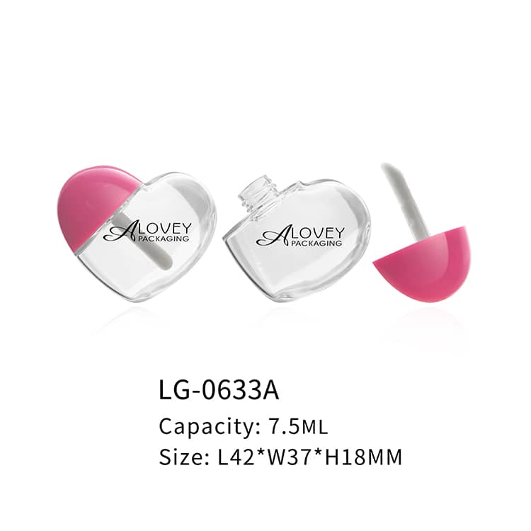 heart lip gloss tubes