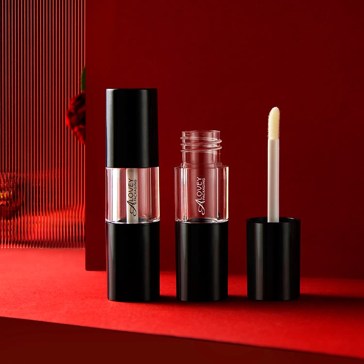 empty lip gloss tubes with brush applicator