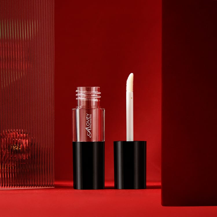 empty lip gloss tubes with brush applicator