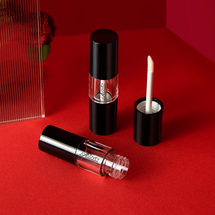 empty lip gloss tubes with brush applicator