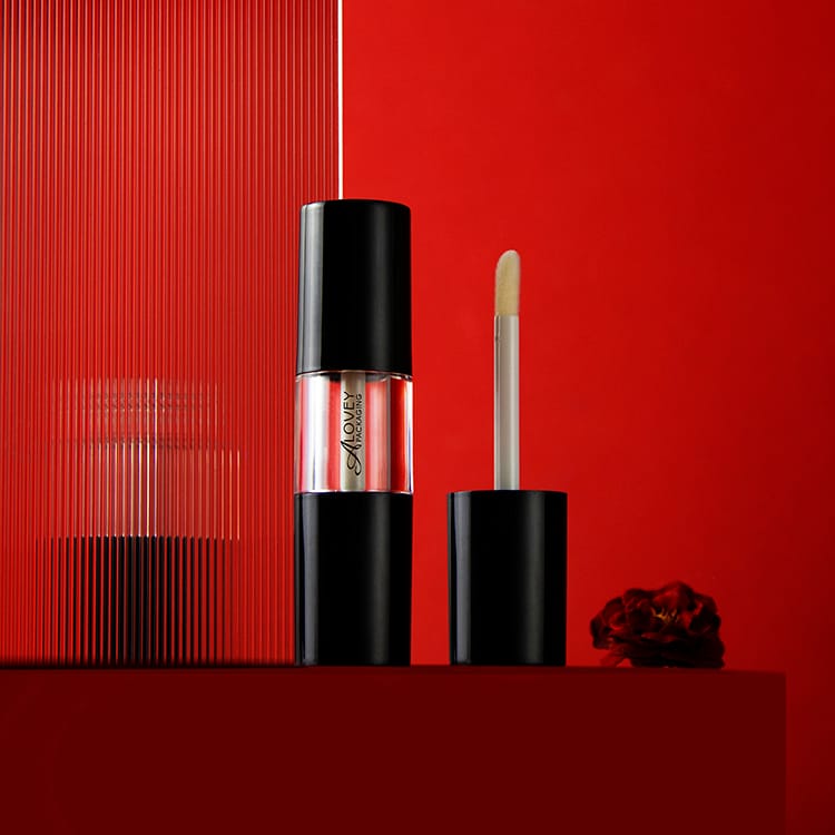 empty lip gloss tubes with brush applicator