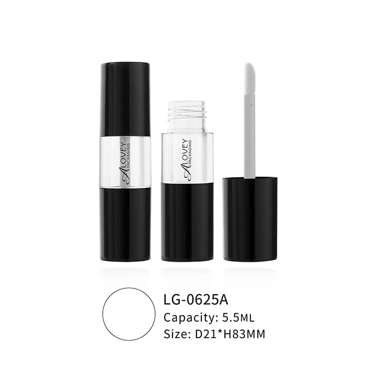 empty lip gloss tubes with brush applicator